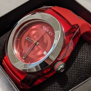 GUCCI Sport Sync G-Timeless Rubber Band XXL Red